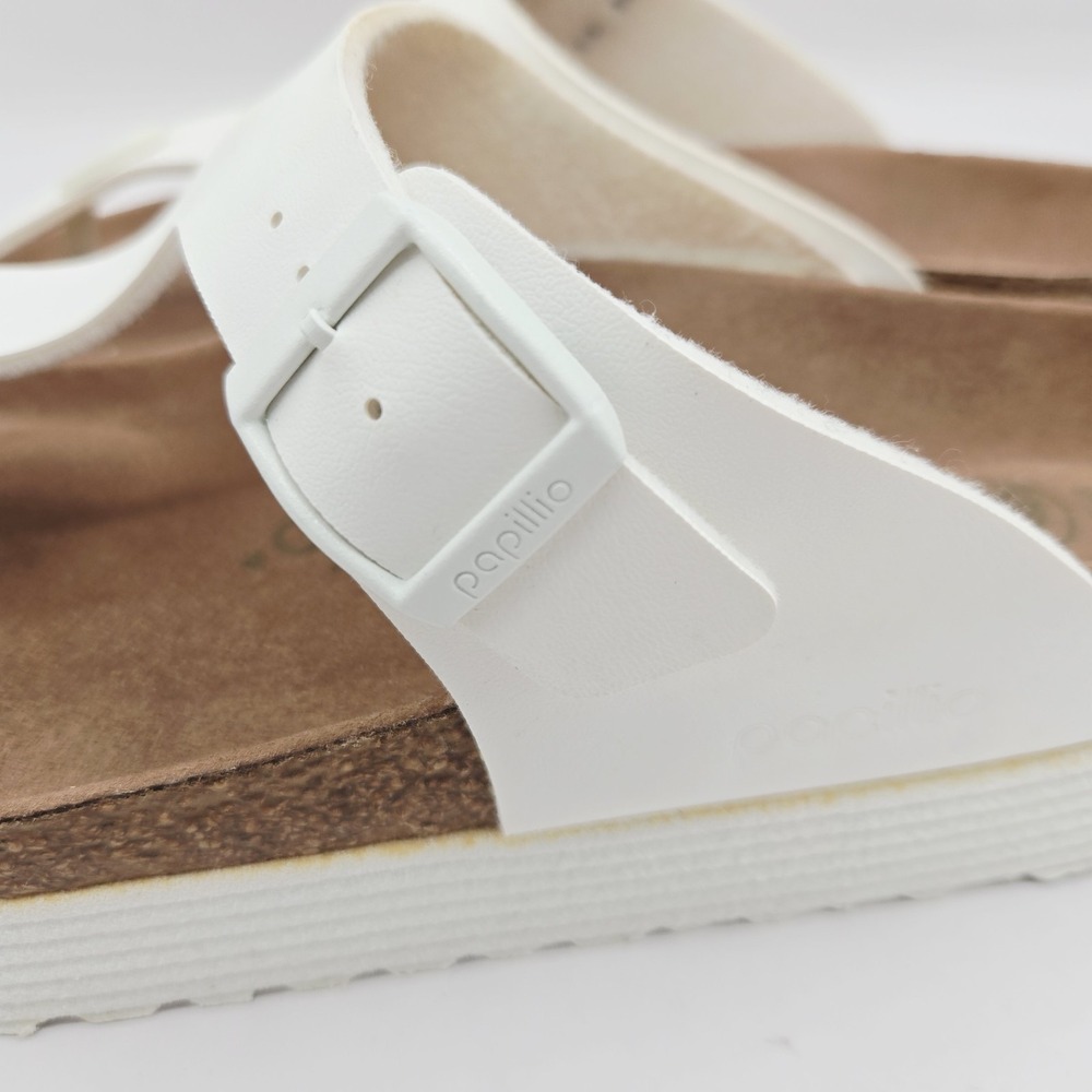 Birkenstock White Thong Platform Sandals - Picture 5 of 11